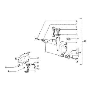 Oil mix tank Gilera Runner 180cc FXR 2-stroke