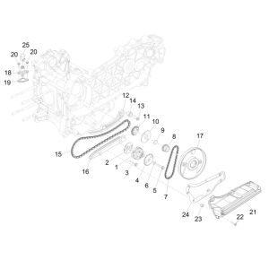Piaggio MP3 300 HPE /300 HPE SPORT E5 ABS 2020-2022 (EMEA) oil pump