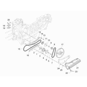 Vespa GTS 300 HPE 4T 4V IE ABS E4 2019 (EMEA) oil pump