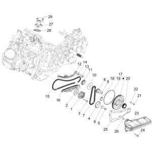 Piaggio Medley 150 4T IE ABS E4 2016-2020 oil pump (EMEA)