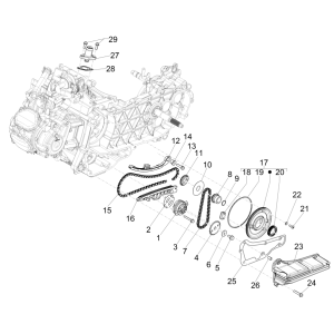 Vespa GTS 125 4T E5 ABS 2021 (EMEA) oil pump
