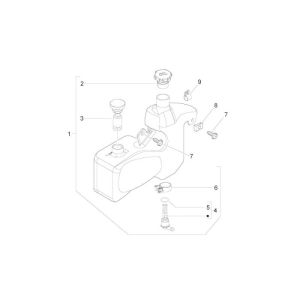 Oil tank Piaggio Zip 2000 2-stroke AC