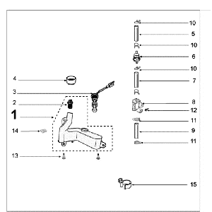 Oil Tank - Oil Pump Dell Orto Peugeot New Vivacity 2-Stroke Dark Blue