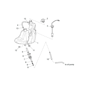 Oil tank Aprilia SR 50 H2O ie+carb 2004-2009