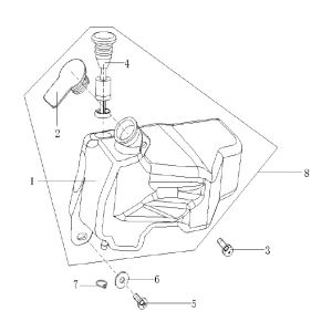 Oil tank Generic Cracker black 2010 2-stroke