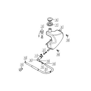 Oil tank Kymco Super9 2t lc om matt black-red