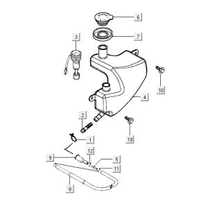 Oil tank Kymco Yup 2t ac classic green