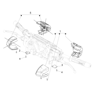 Diverters - Selector switches - Push buttons - Switches Piaggio Beverly 300 4T 4V HPE ABS E5 2021-2022 (EMEA)