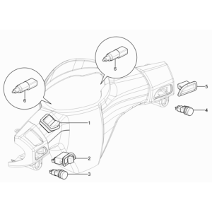 Switches - Pushbuttons Piaggio Typhoon 50 2-stroke Euro 3 2011