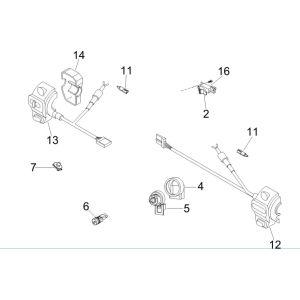 Diverters - Elective Switches - Push Buttons - Switches Vespa GTV 250 4T 4V IE
