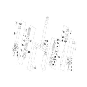 Parts v/d Front Fork (Wuxi Top) Gilera Runner 50 SP 2010-2017