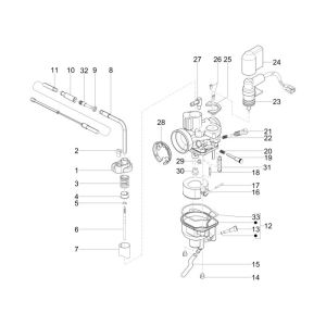 Carburetor Parts Vespa Sprint 2-Stroke