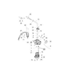 Carburetor Piaggio Zip 2000 2-stroke AC