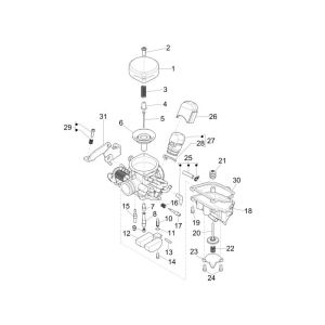 Carburetor parts Vespa Primavera 25km 4-stroke 2-valve