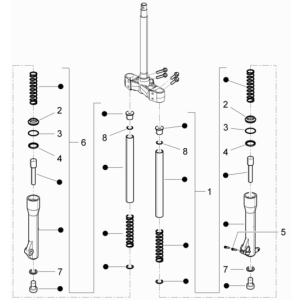 Spare parts for Fork (Escorts) Gilera Runner 50 SP 2010-2017