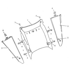 Bottom cowl Skirt Turbho RG50 orange