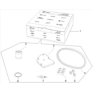 Complete Piaggo Zip 4-stroke maintenance kit (euro5 injection IGET)