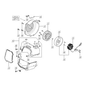 Ignition cooling hood Kymco Agility 10' 4-stroke white silver