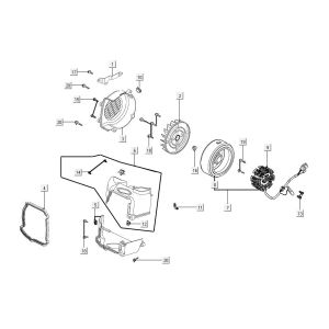 Ignition cooling cap Kymco Agility 16'+ 4-stroke injection euro4 matte blue