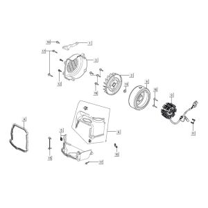 Ignition cooling cap Kymco Agility 16'+ 4t gloss black
