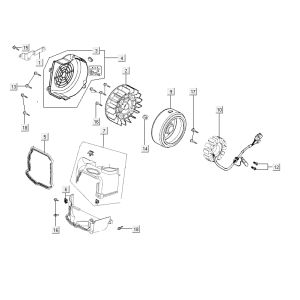 Ignition cooling hood Kymco City 16' 4-stroke black