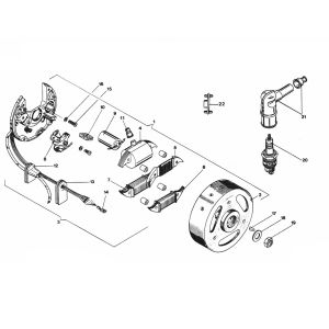 Ignition - Stator - Flywheel Zundapp GTS 50 529-022 tm 029