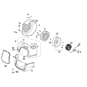 Ignition- Cooling fin GY6 10/12 inch (EURO 4; after 2018)-Ontsteking- Koelvin GY6 10 / 12 inch (EURO4) l tm n