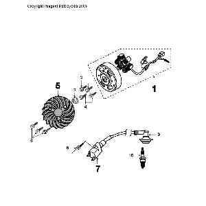 Ignition area Peugeot Citystar 50 Brown
