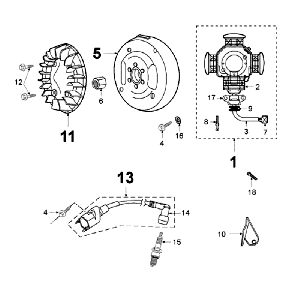 Ignition part Peugeot Fox Delivery Red