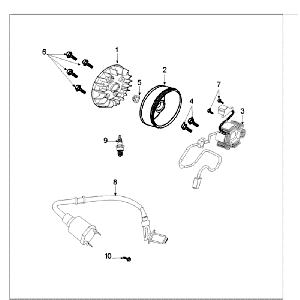 Ignition part Peugeot New Vivacity 4-stroke Blue