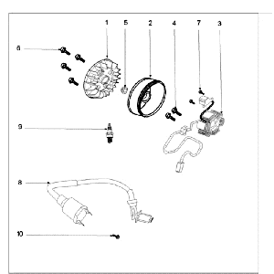 Ignition part Peugeot Speedfight 3 4-stroke Red