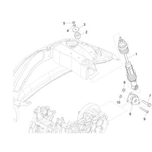 Rear Suspension- Shock Absorbers Vespa Primavera 125 4T 3V IE ABS