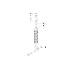 Shock absorber Piaggio New Fly 4-stroke 4-valve