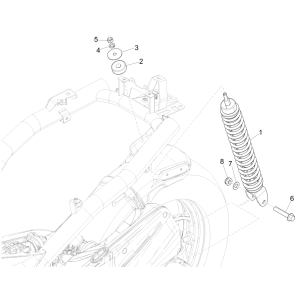 Piaggio Liberty 50 4-stroke rear suspension (IGET Euro 5)