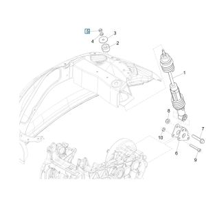 Rear Suspension- Shock Absorbers Vespa Sprint 125 4T 3V IE ABS