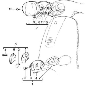 Turn signal Piaggio Liberty 2-stroke up to 2005