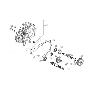 transmission - sump half Kymco People S 4-stroke white