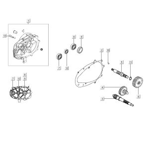 Transmission Kymco City 16' 4-stroke black
