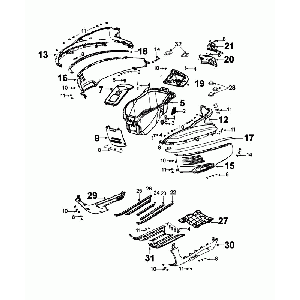 Voorkap - Beenschild Peugeot Django Blackcurrant Euro 4