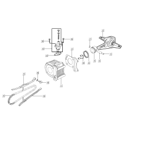 Cylinder-Crank Kymco People S 50i E4 Blue