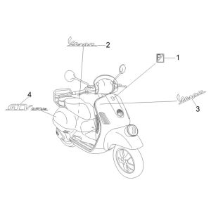 Picture and decorative strips Vespa GTV 250 4T 4V IE