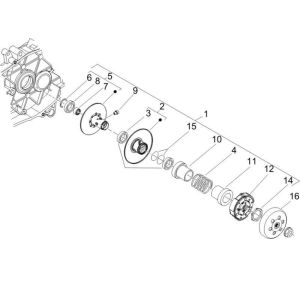 Pulley Piaggio Zip 2000 2-stroke AC