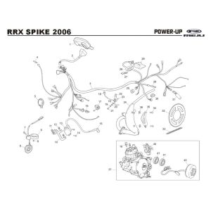 Power-up Rieju Spike-x blue 2009 2-Stroke