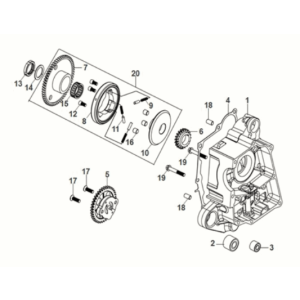 R crank case oil pump assy Sym Mio 50I E5