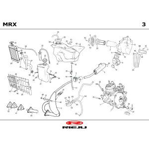 Radiator- Exhaust Rieju MRX castrol 2001 2-Stroke