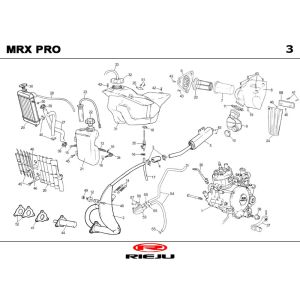 Radiator- Exhaust Rieju MRX orange 2004 2-Stroke