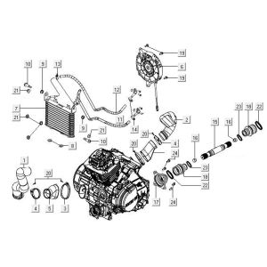 Radiateur - Koelsysteem Kymco MXU 400