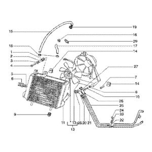 Radiator Gilera Runner 180cc FXR 2-stroke