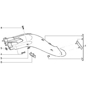 Rear mudguard Piaggio Liberty 4-stroke up to 2005