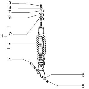 Shock absorber Piaggio Liberty 4-stroke up to 2005